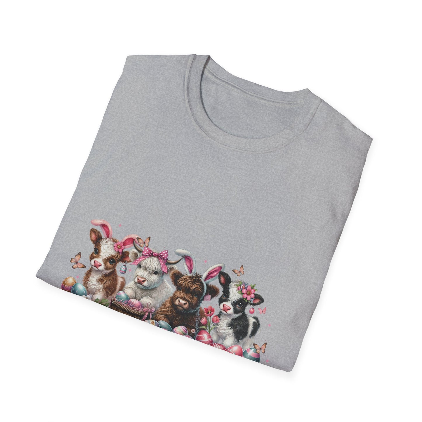 Happy Easter Highland Cow Bunny T-Shirt