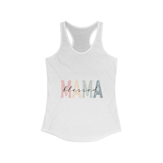 Blessed Mama Racerback Tank Top for Women