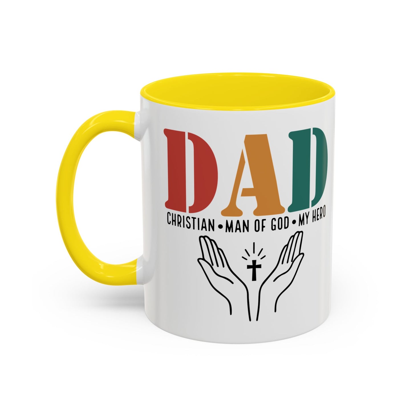 Dad Hero Accent Coffee Mug - Perfect Gift for Father's Day