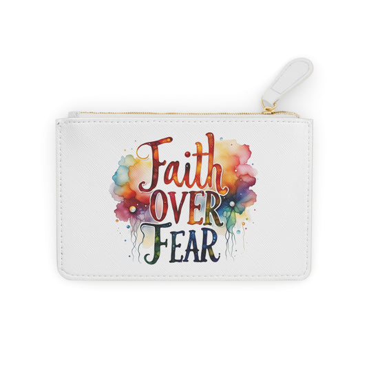 Inspirational Mini Clutch Bag - Faith Over Fear