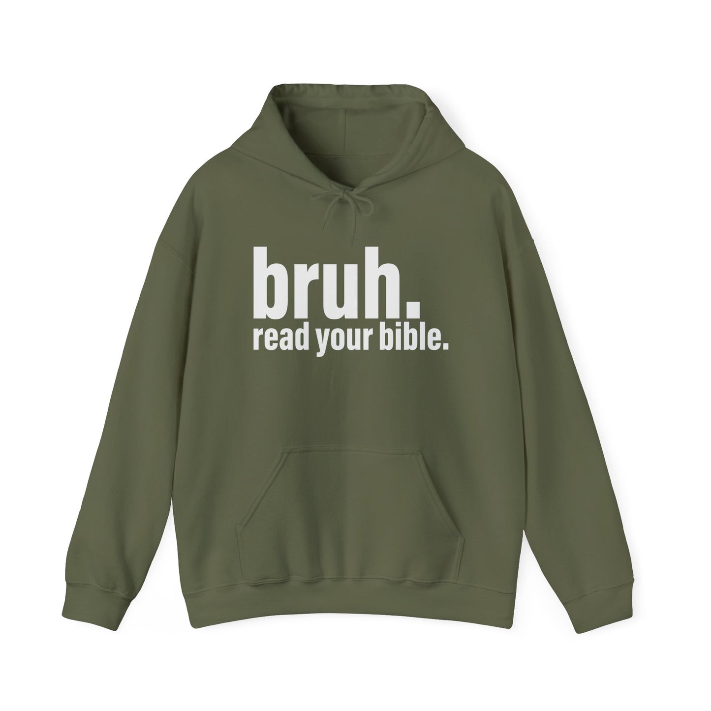 'bruh. read your bible.' Statement Hoodie for Casual Wear