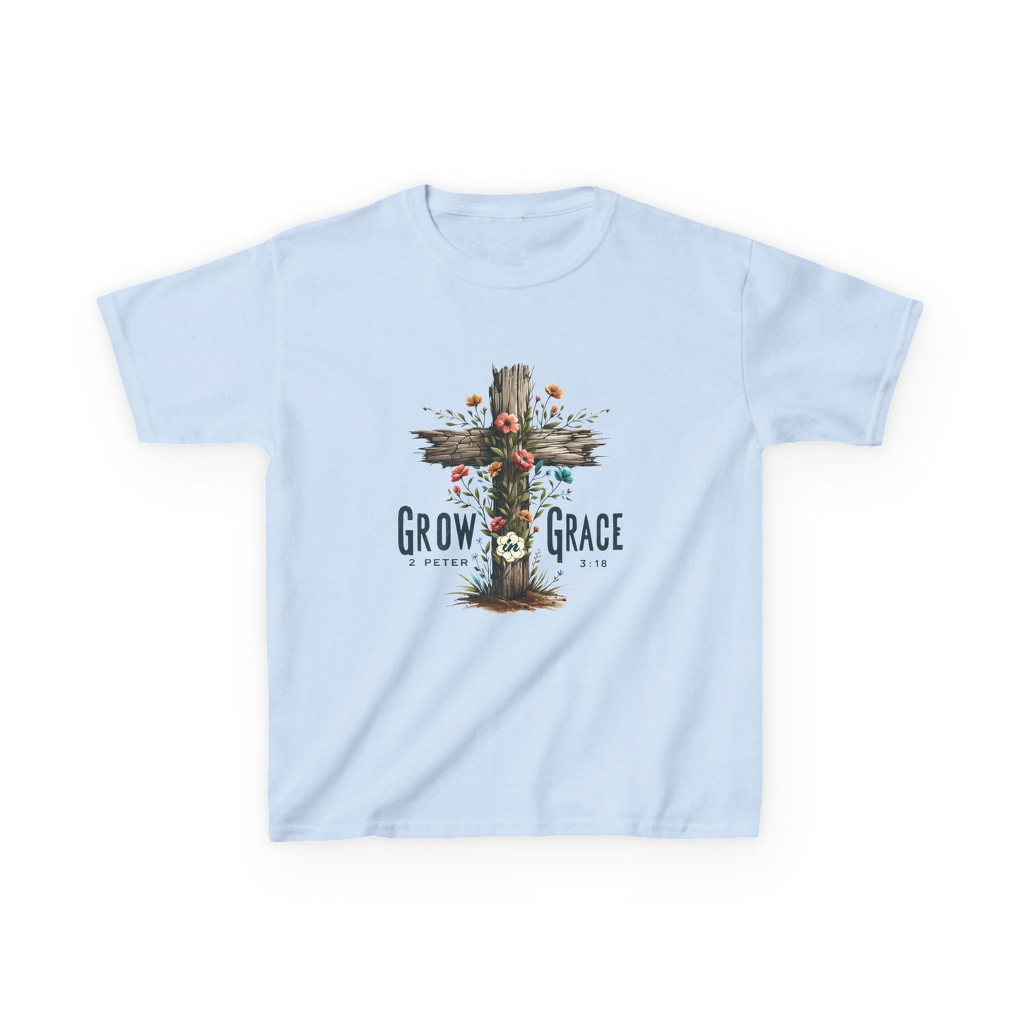 Kids Growth & Grace Tee - Faith-Inspired Cotton Shirt