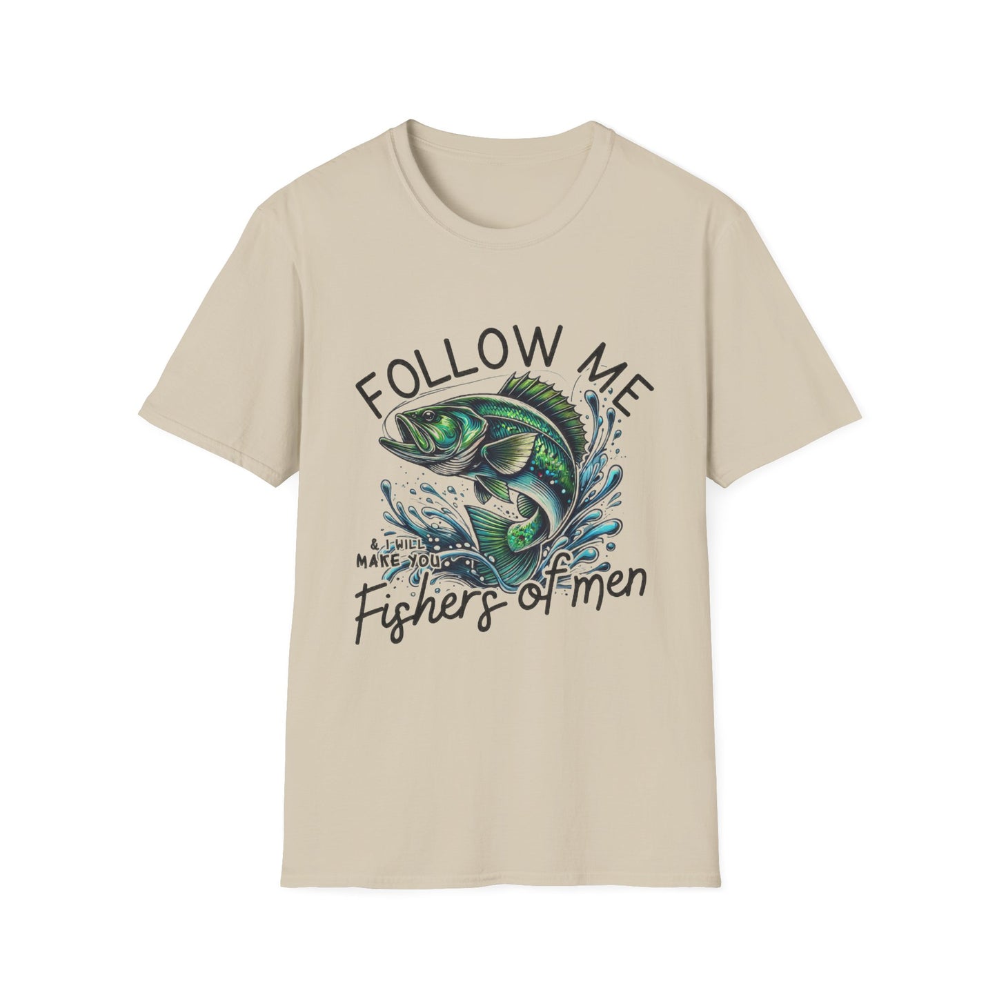 Fishing Themed Men's T-Shirt - 'Follow Me, I Will Make You Fisher of Men'