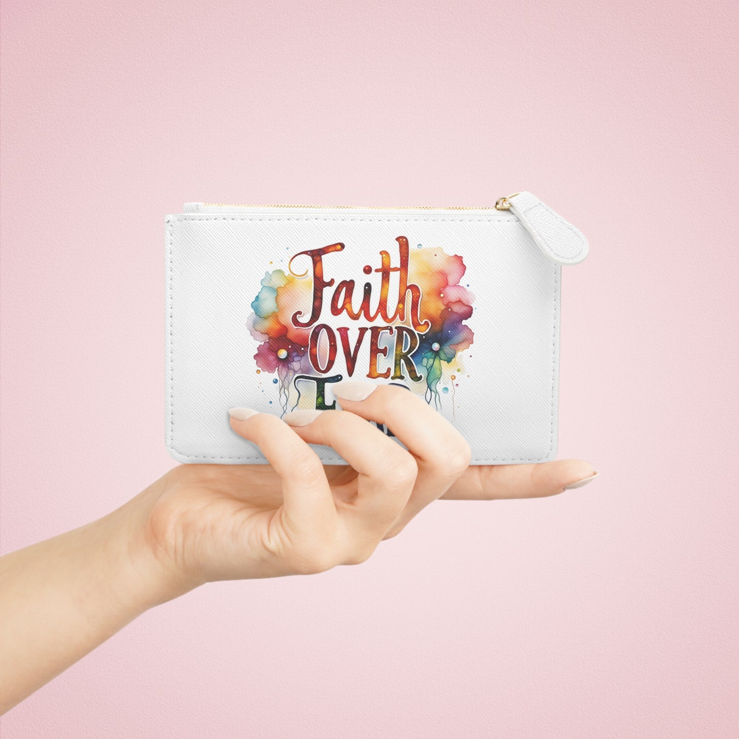 Inspirational Mini Clutch Bag - Faith Over Fear