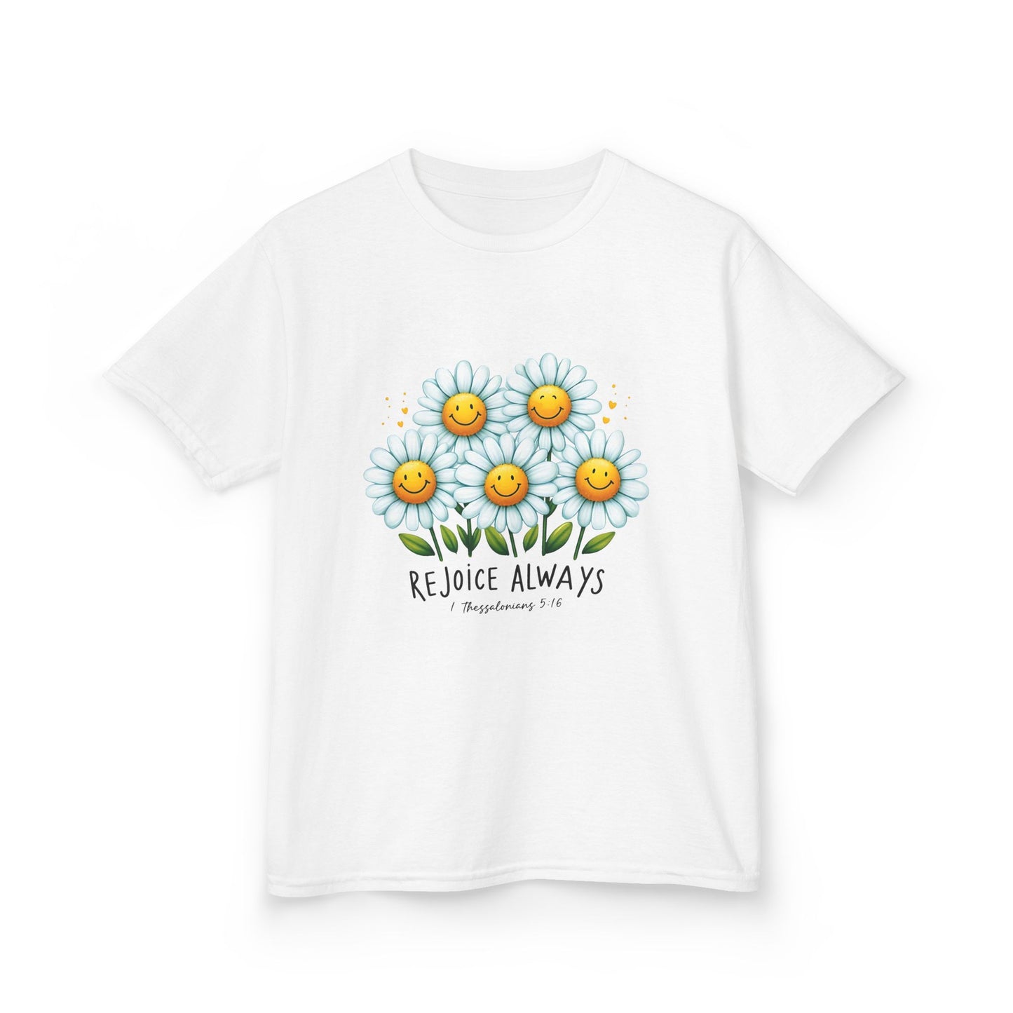 Kids Daisy "Rejoice Always" Heavy Cotton Tee