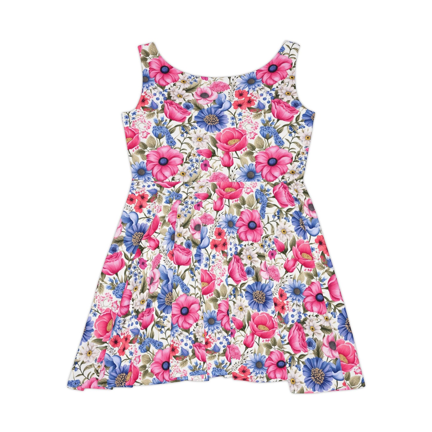 Floral Print Women's Skater Dress - Perfect for Spring Celebrations