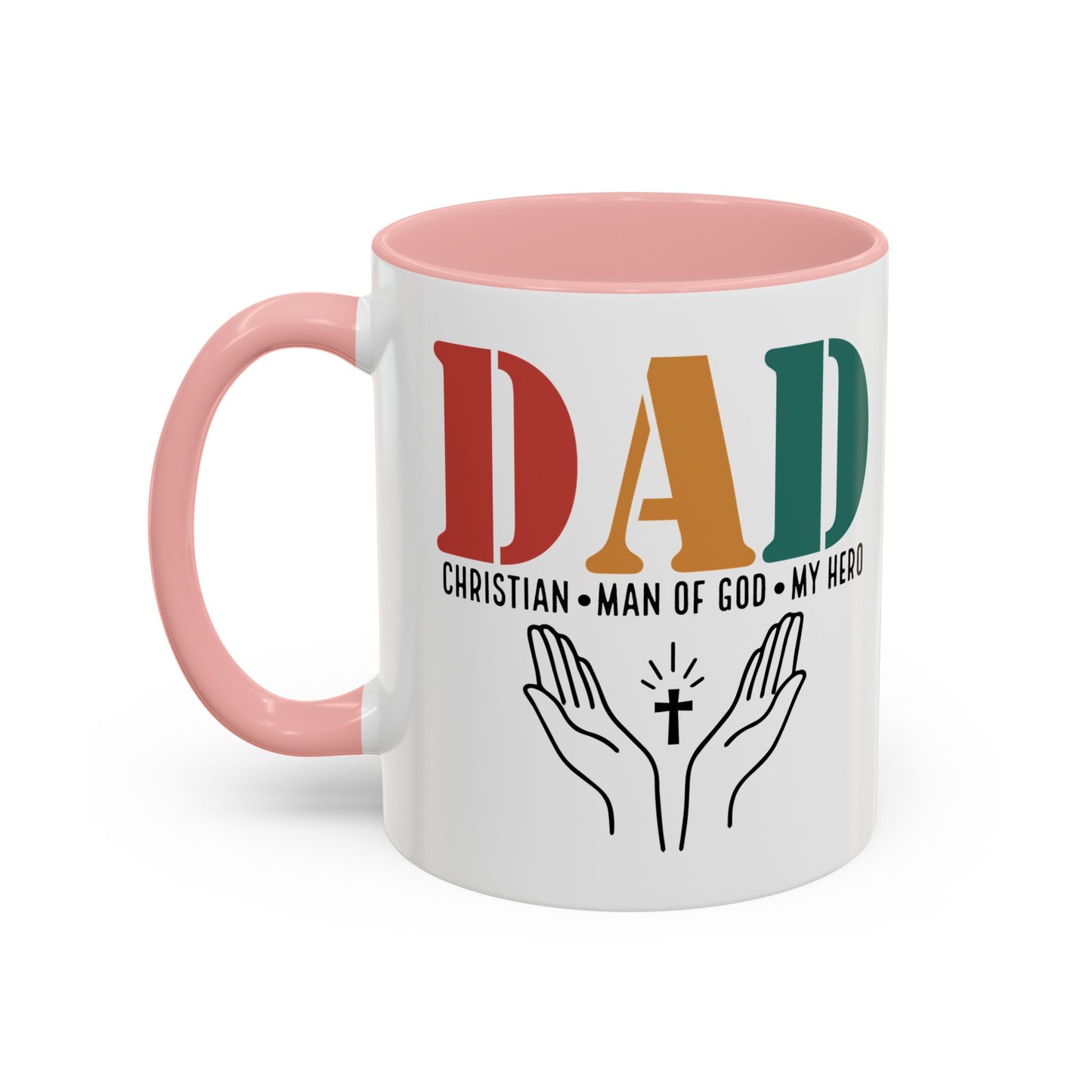 Dad Hero Accent Coffee Mug - Perfect Gift for Father's Day