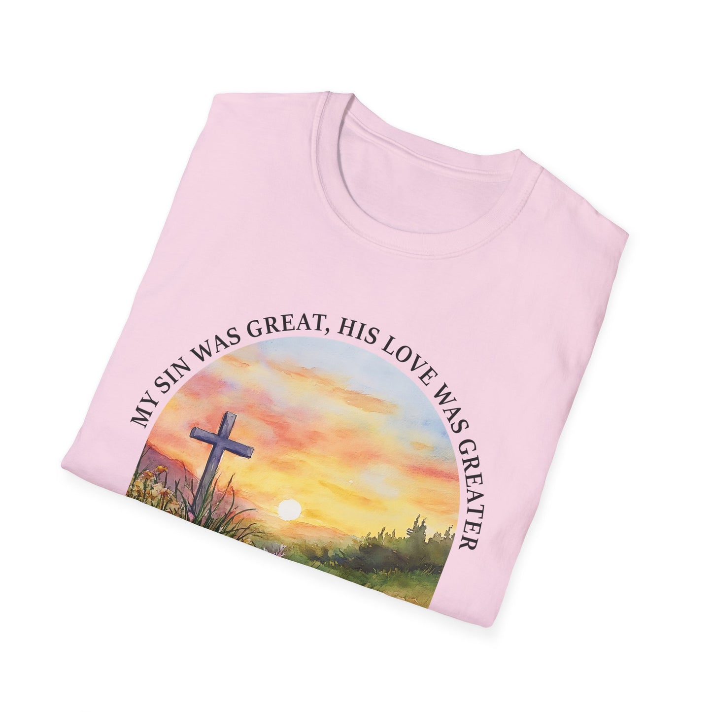 Inspirational Faith T-Shirt - John 3:16 Sunset Design