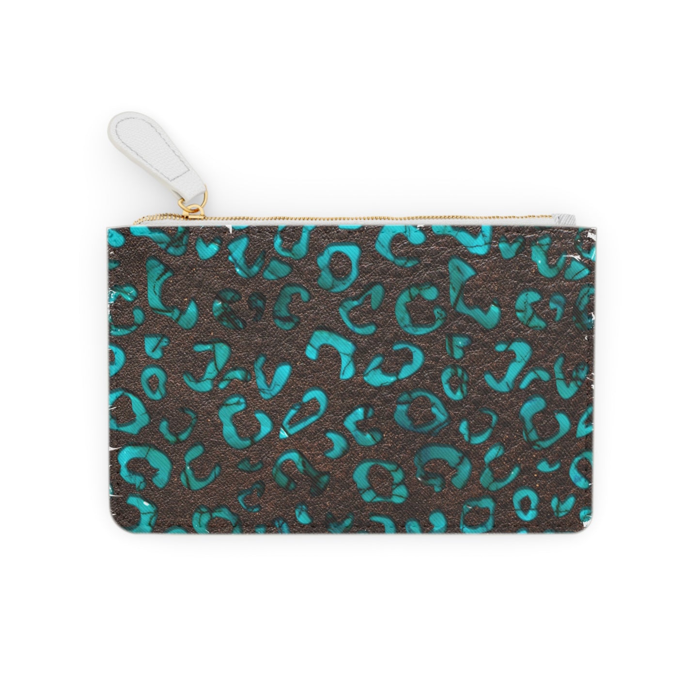 Stylish Mini Clutch Bag - Chic Leopard Print in Turquoise for Night Out & Everyday Use