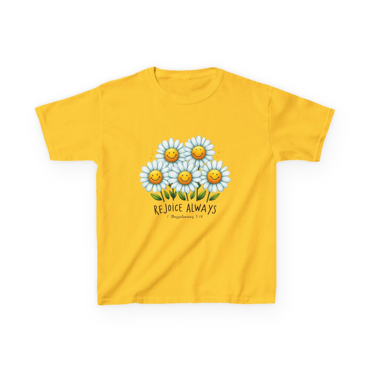 Kids Daisy "Rejoice Always" Heavy Cotton Tee