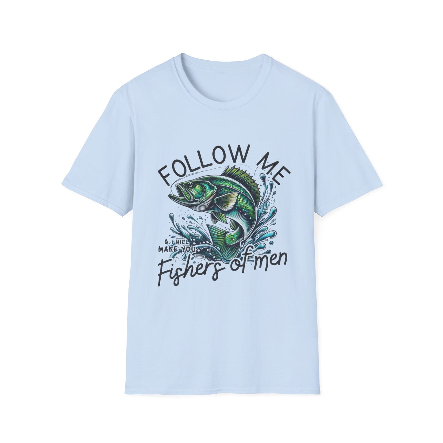 Fishing Themed Men's T-Shirt - 'Follow Me, I Will Make You Fisher of Men'