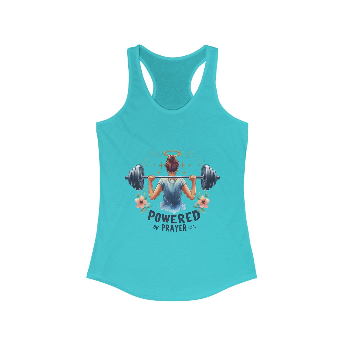 Empowered Women's Racerback Tank - 'Powered by Prayer' Fitness Top