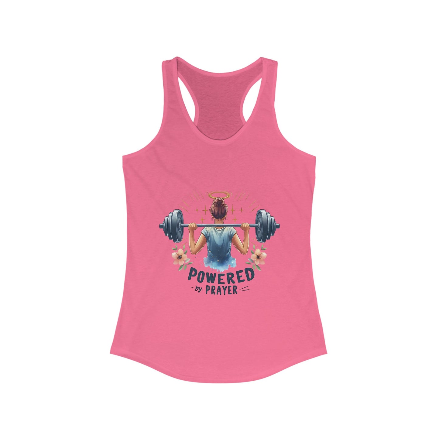 Empowered Women's Racerback Tank - 'Powered by Prayer' Fitness Top