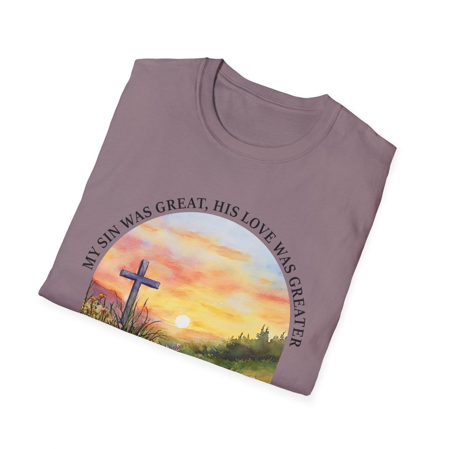 Inspirational Faith T-Shirt - John 3:16 Sunset Design