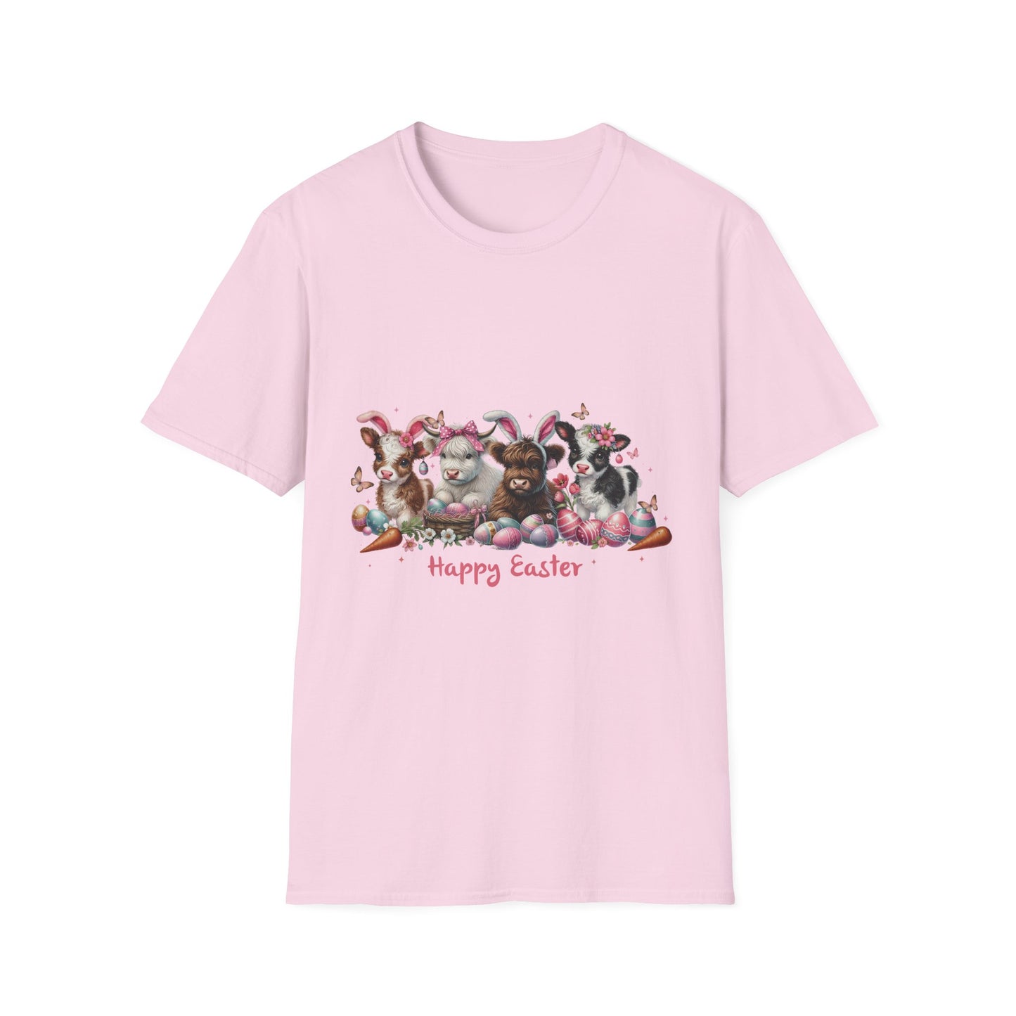 Happy Easter Highland Cow Bunny T-Shirt