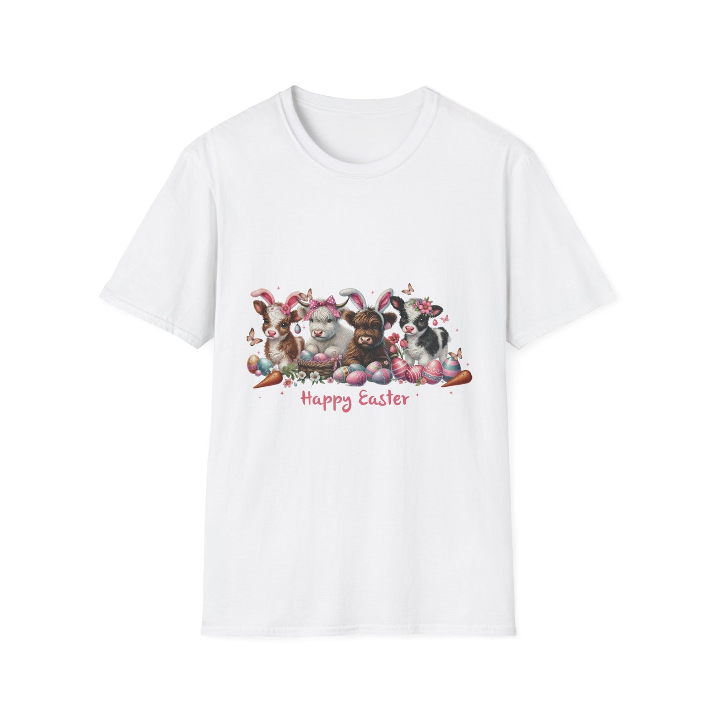 Happy Easter Highland Cow Bunny T-Shirt