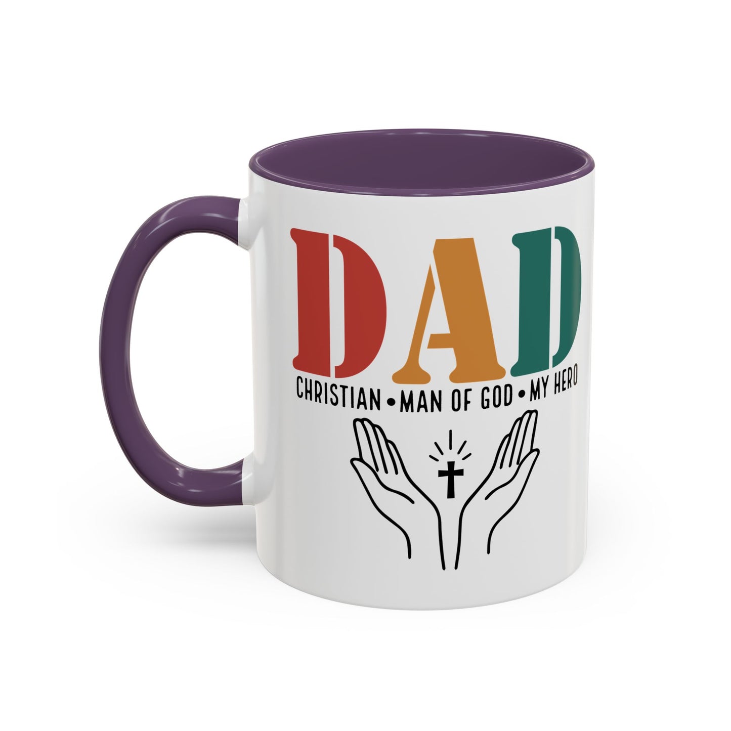 Dad Hero Accent Coffee Mug - Perfect Gift for Father's Day