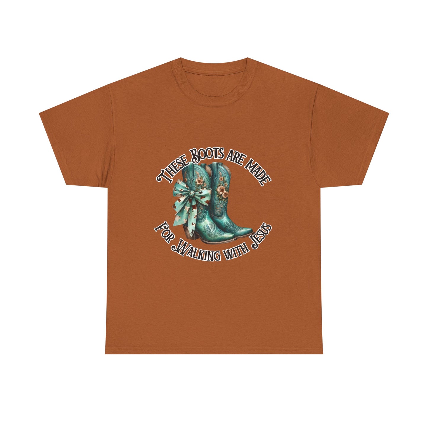 These Boots Are Made for Walking with Jesus - Faith-Inspired Women's Western T-Shirt