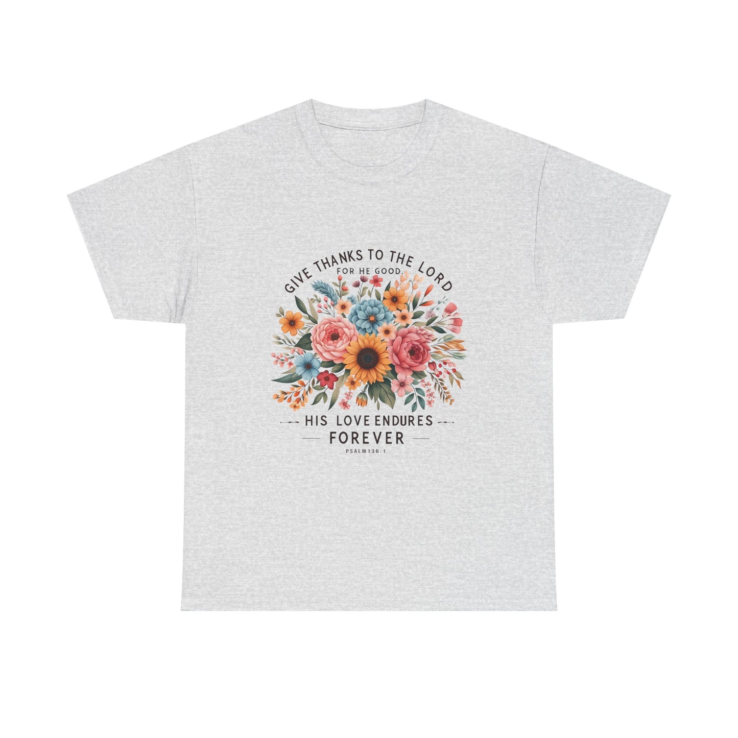 Give Thanks to the Lord - Floral Tee