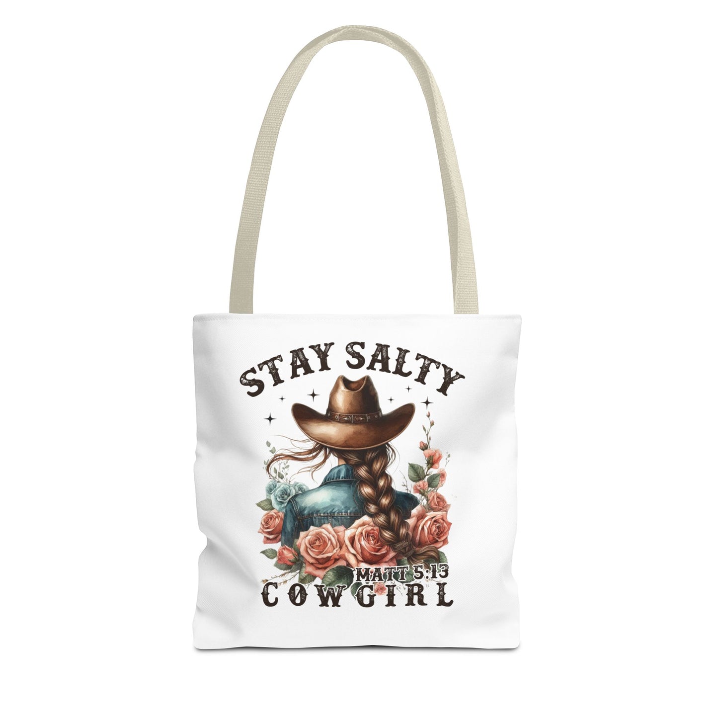 Stay Salty Cowgirl Tote Bag - Floral Western Style