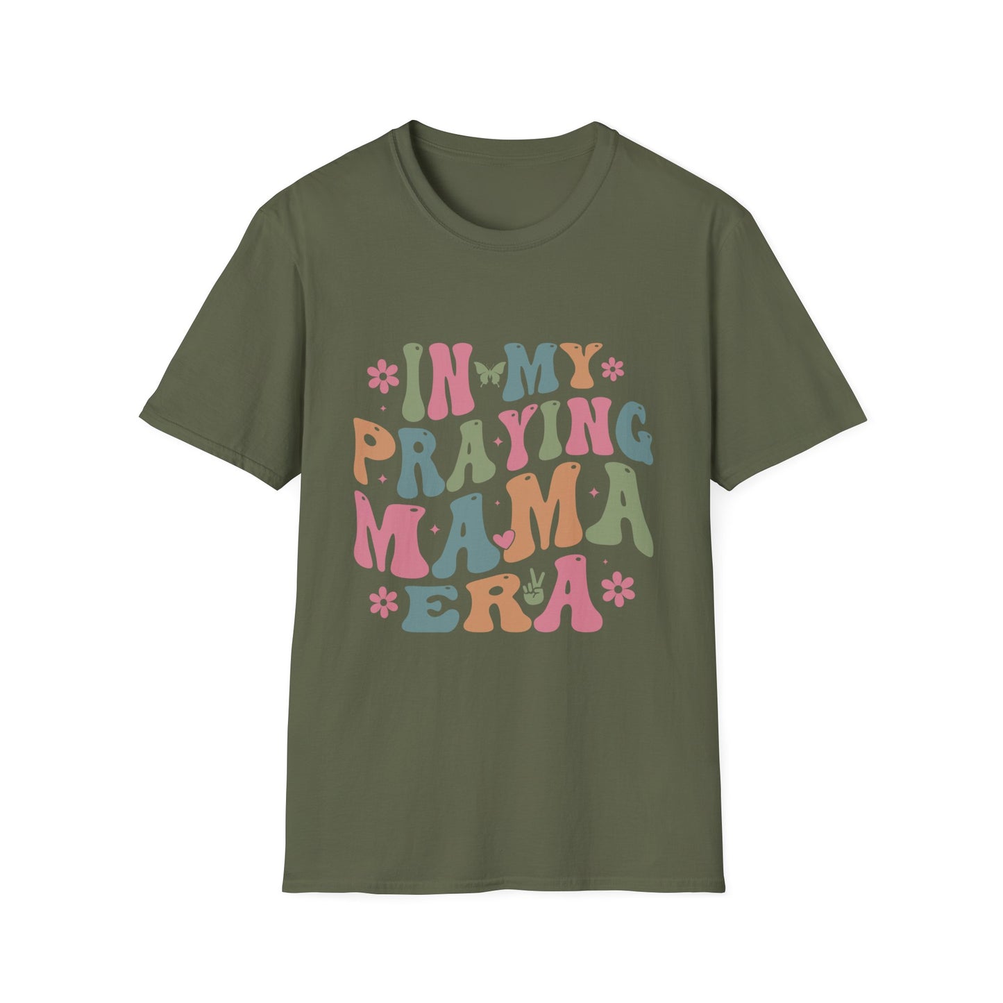 In My Praying Mama Era Unisex Softstyle T-Shirt - Inspirational Graphic Tee for Moms