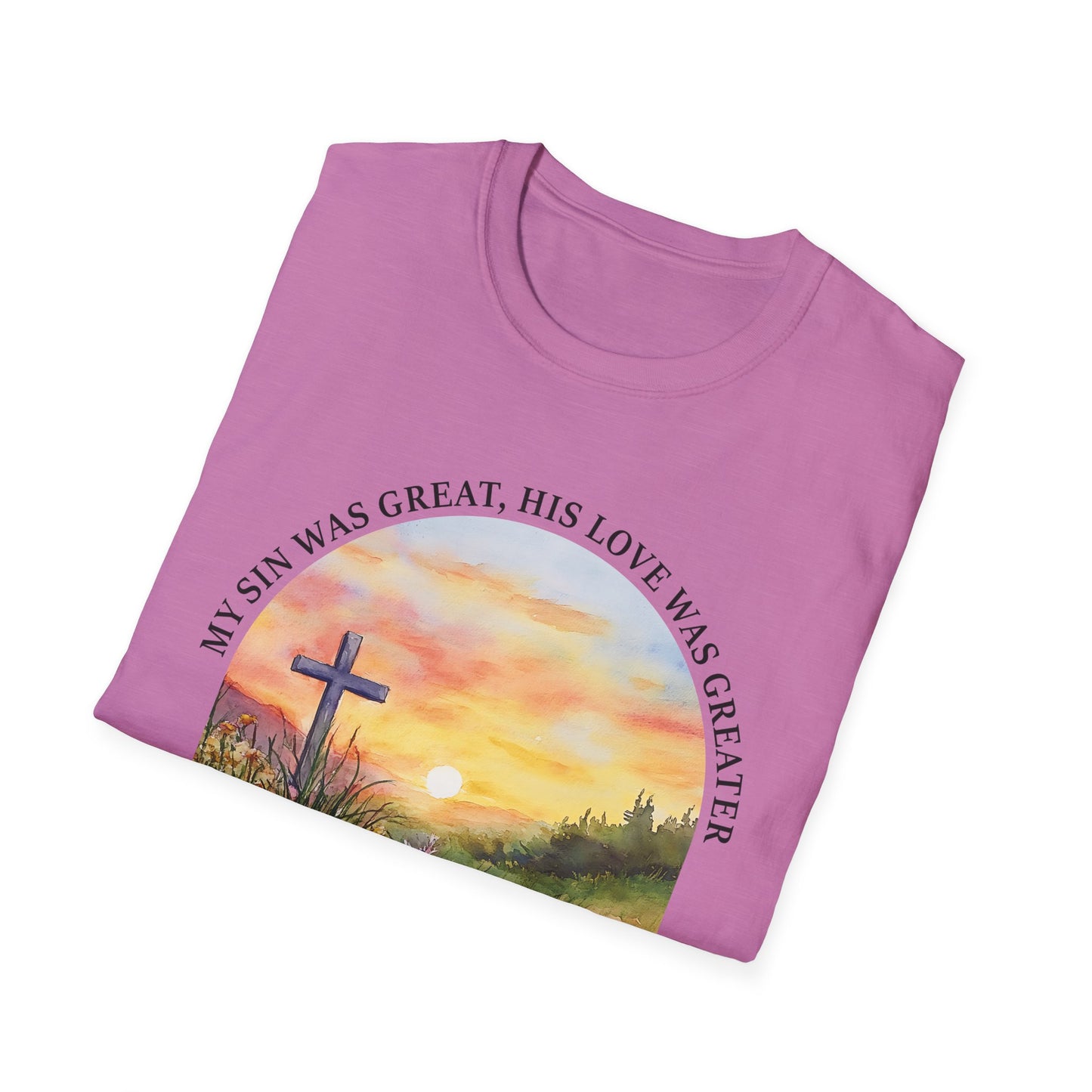 Inspirational Faith T-Shirt - John 3:16 Sunset Design