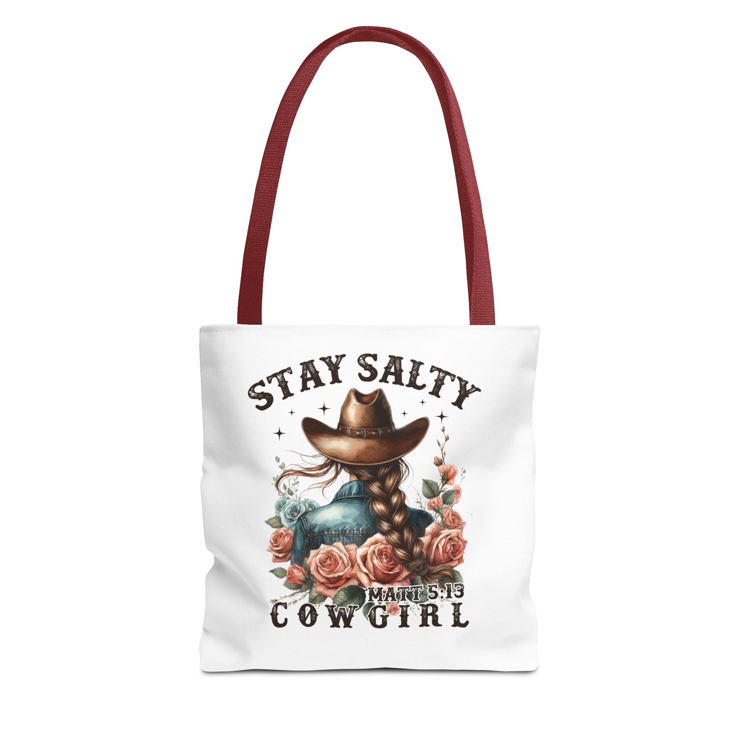 Stay Salty Cowgirl Tote Bag - Floral Western Style