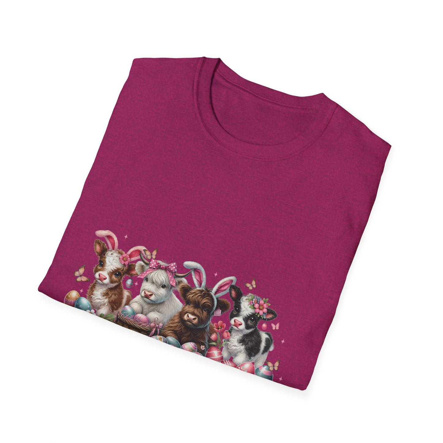 Happy Easter Highland Cow Bunny T-Shirt