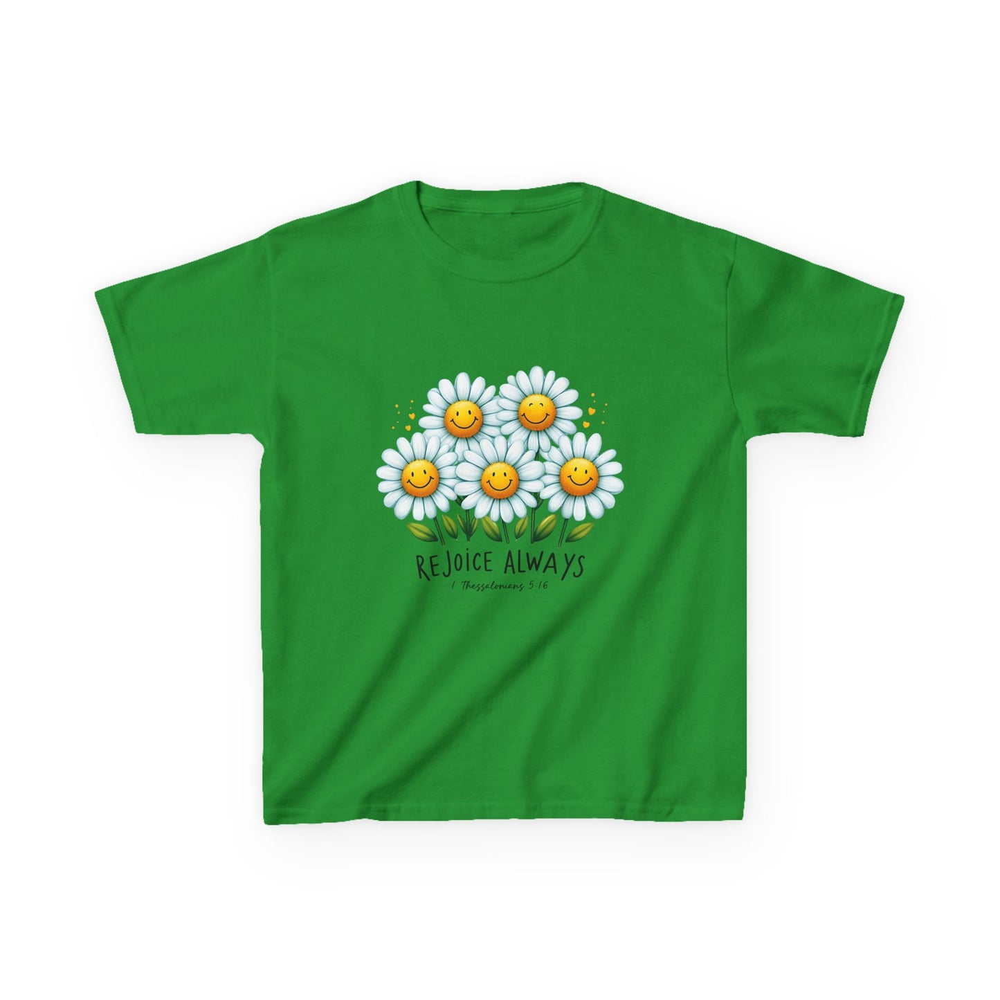 Kids Daisy "Rejoice Always" Heavy Cotton Tee