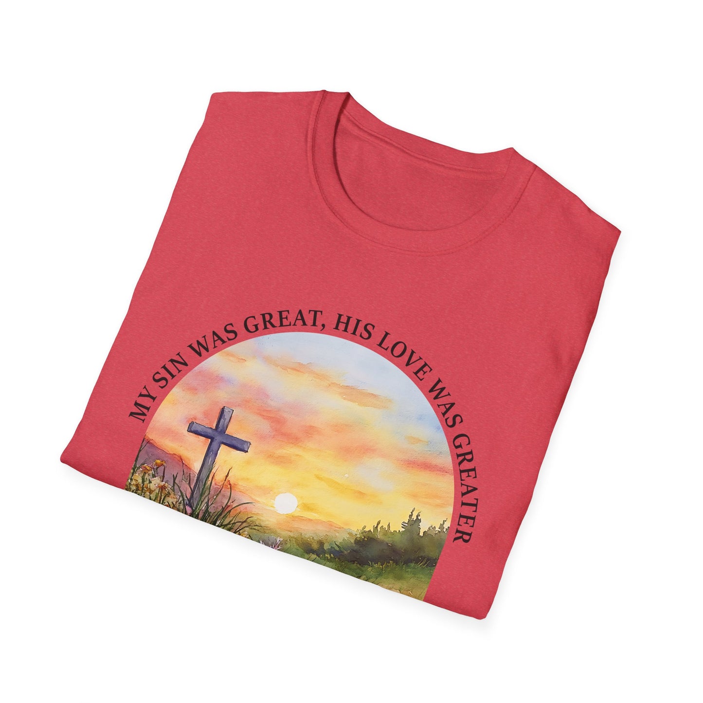 Inspirational Faith T-Shirt - John 3:16 Sunset Design