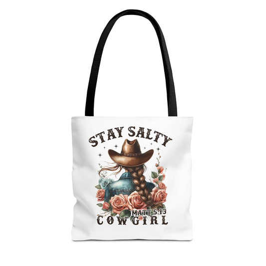 Stay Salty Cowgirl Tote Bag - Floral Western Style