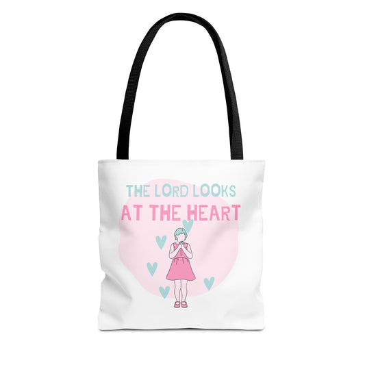 Faith Tote Bag - The Lord Looks at the Heart