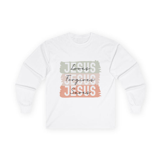 Jesus Loves Long Sleeve Tee - Comfort Fit for Faith & Inspiration