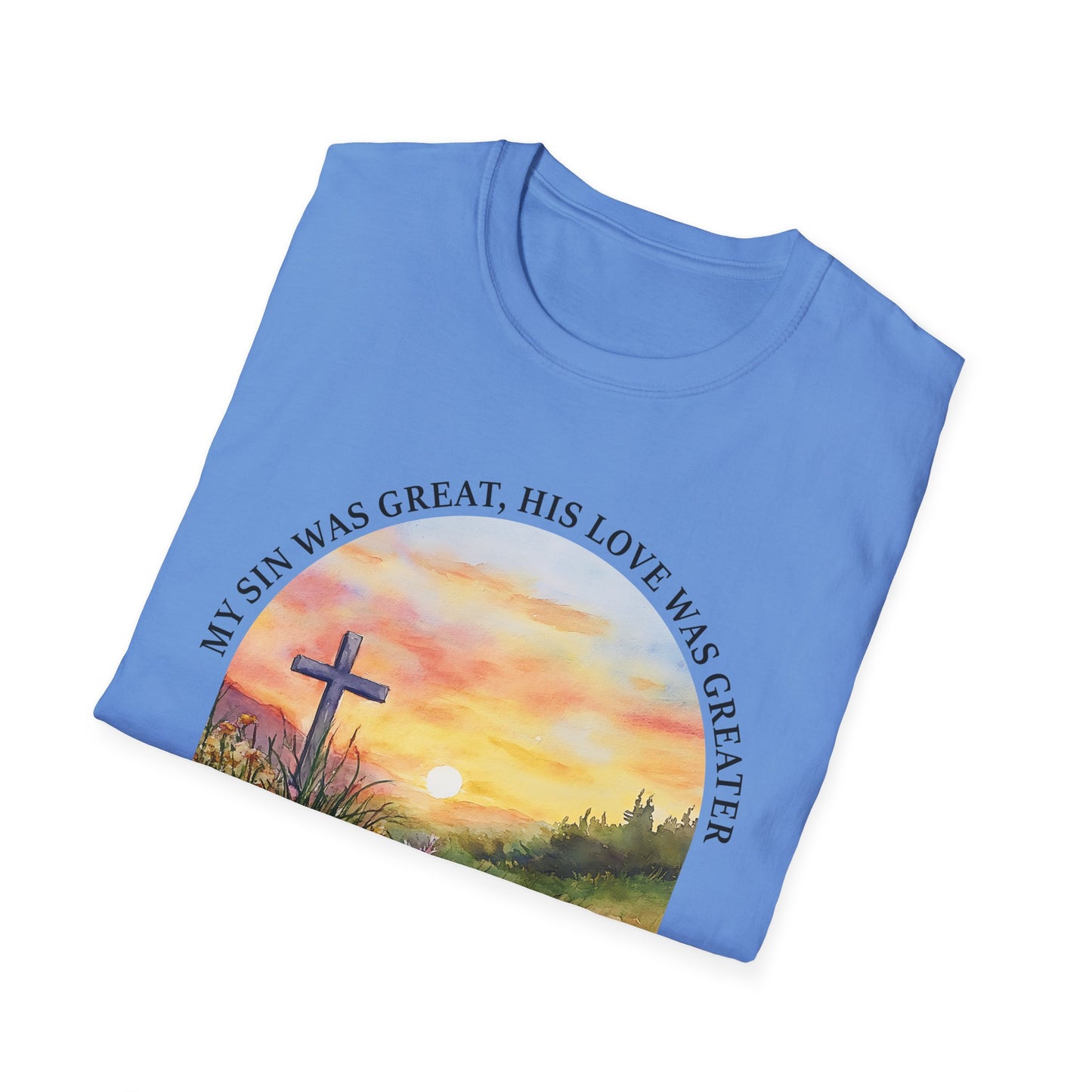 Inspirational Faith T-Shirt - John 3:16 Sunset Design