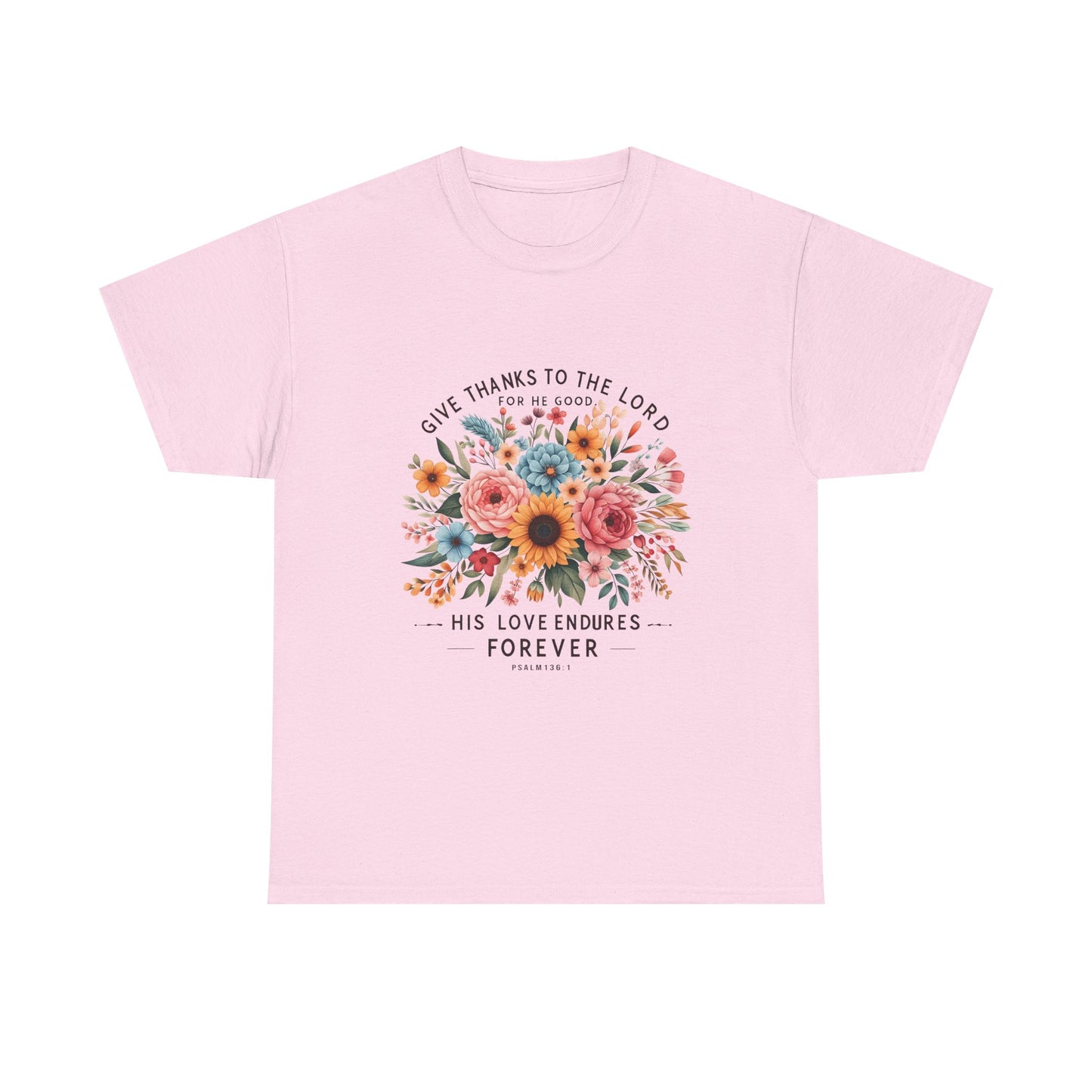 Give Thanks to the Lord - Floral Tee