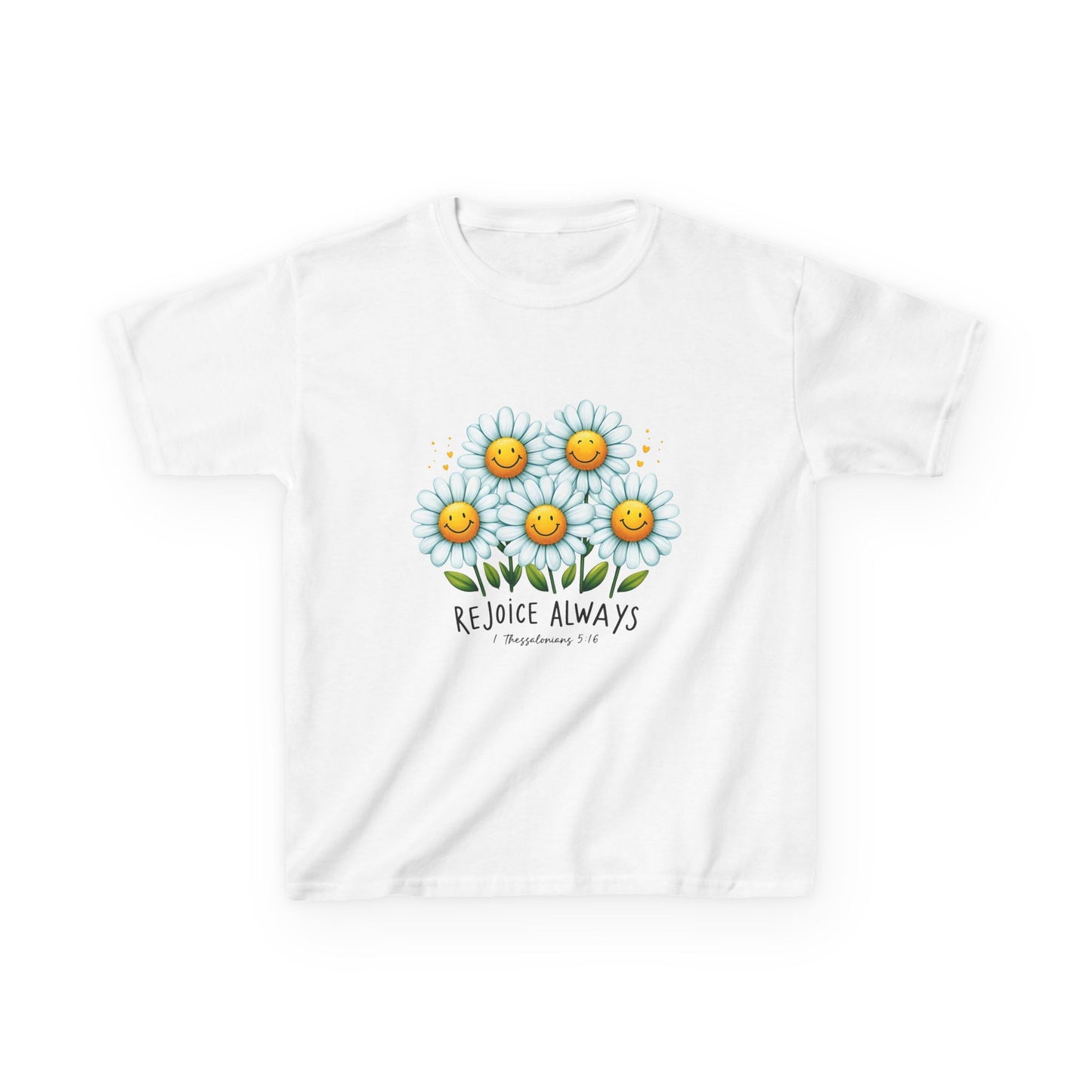 Kids Daisy "Rejoice Always" Heavy Cotton Tee