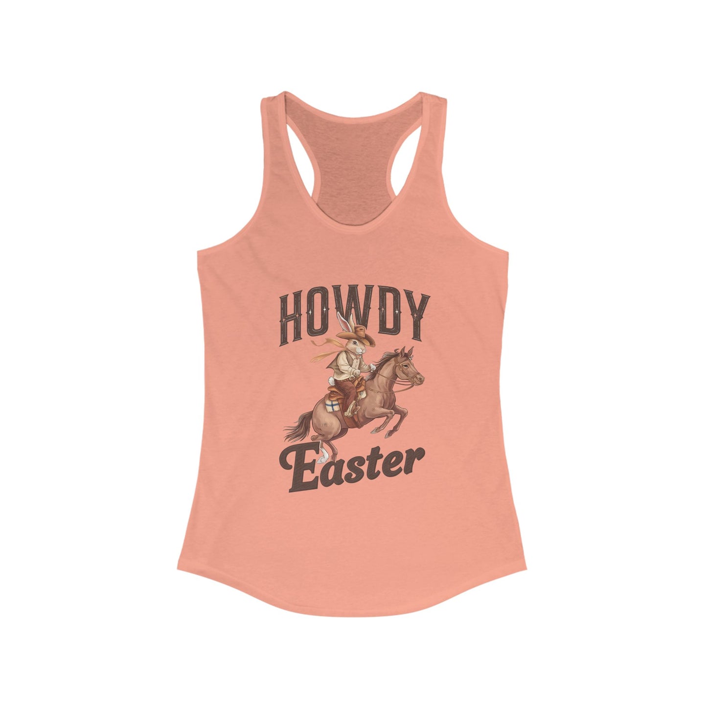 Howdy Easter Women's Racerback Tank - Perfect for Spring Celebrations