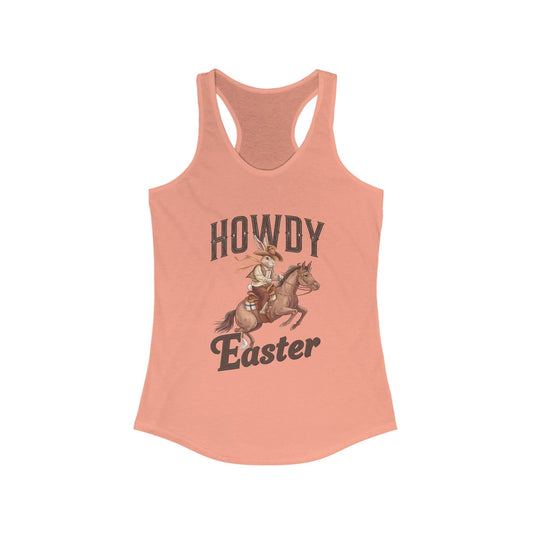 Howdy Easter Women's Racerback Tank - Perfect for Spring Celebrations