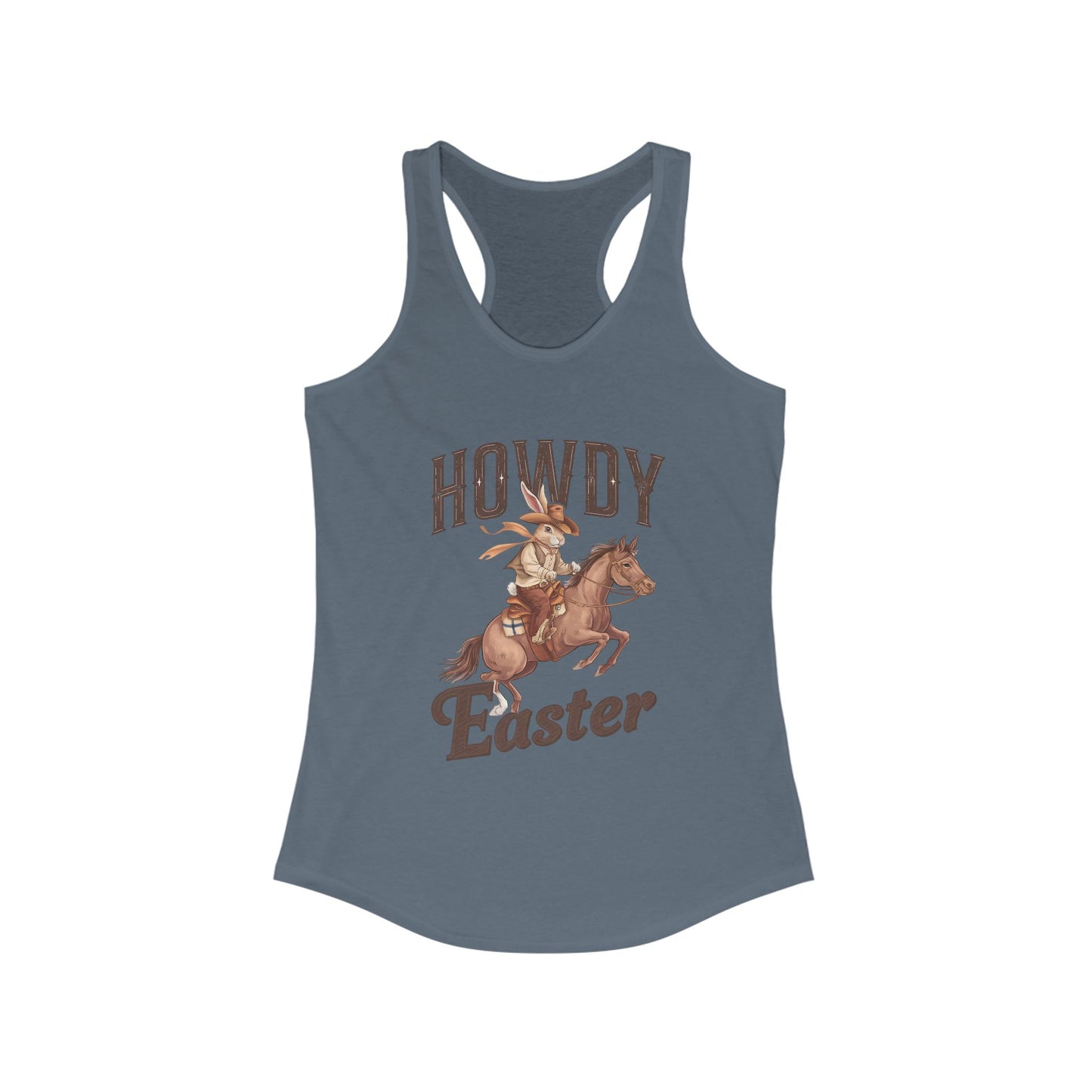Howdy Easter Women's Racerback Tank - Perfect for Spring Celebrations