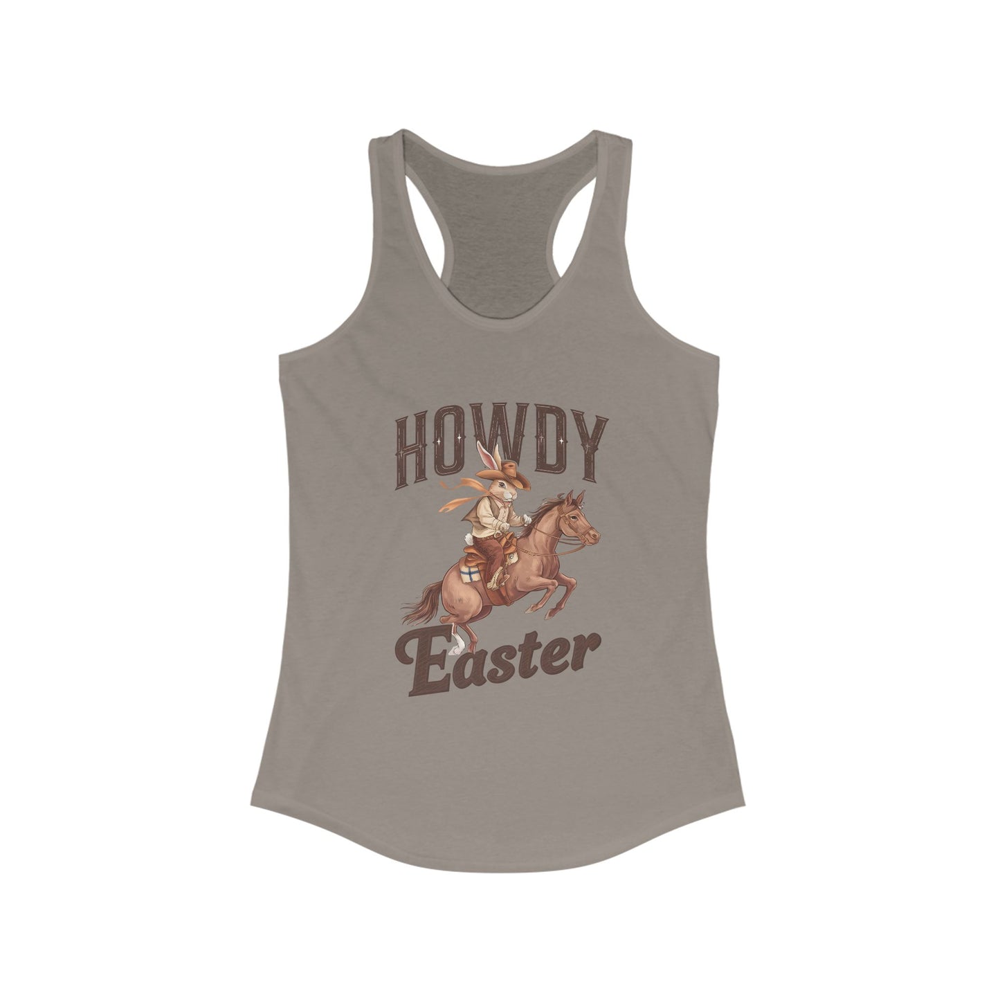 Howdy Easter Women's Racerback Tank - Perfect for Spring Celebrations