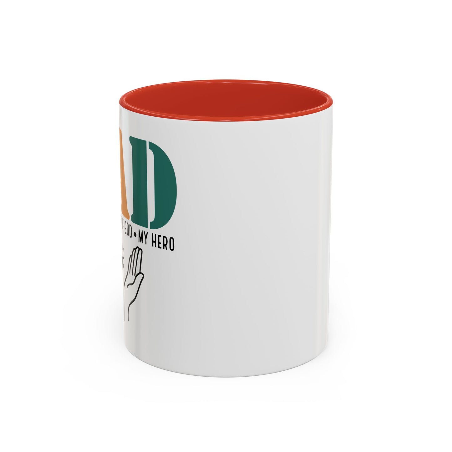 Dad Hero Accent Coffee Mug - Perfect Gift for Father's Day