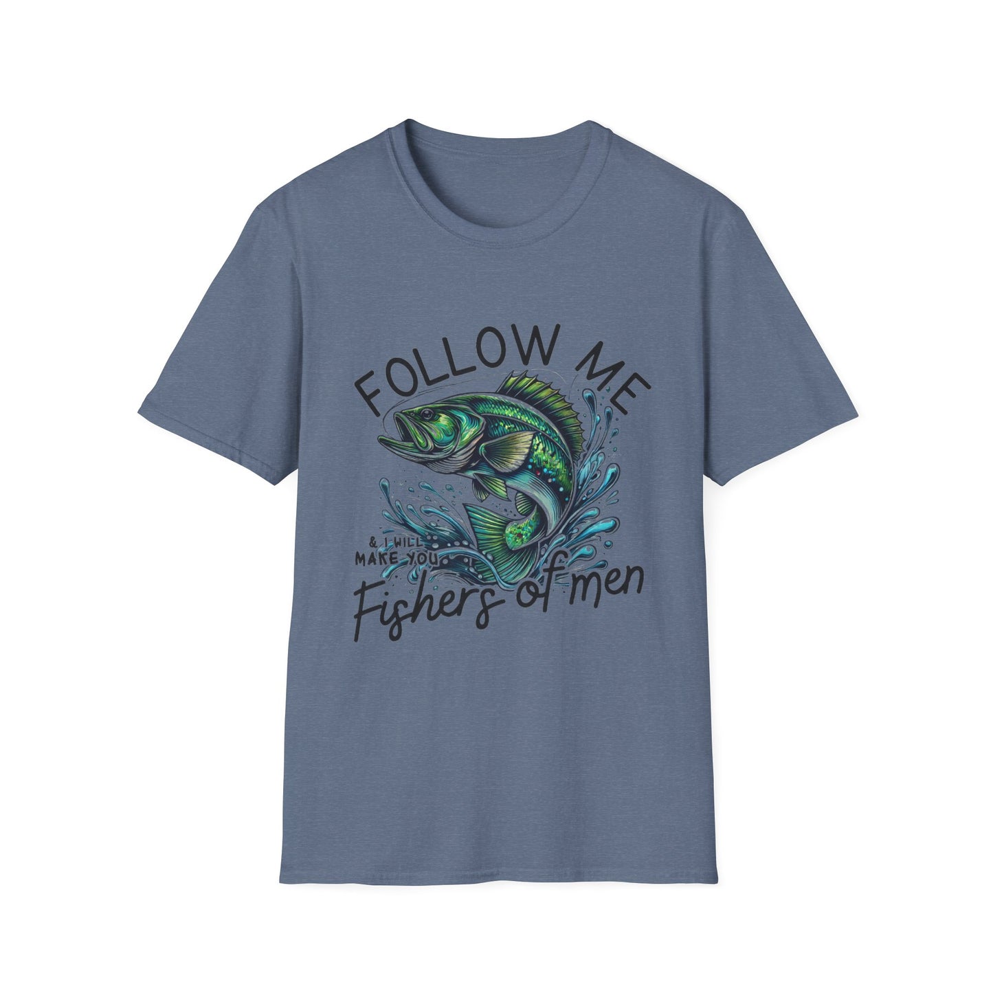 Fishing Themed Men's T-Shirt - 'Follow Me, I Will Make You Fisher of Men'