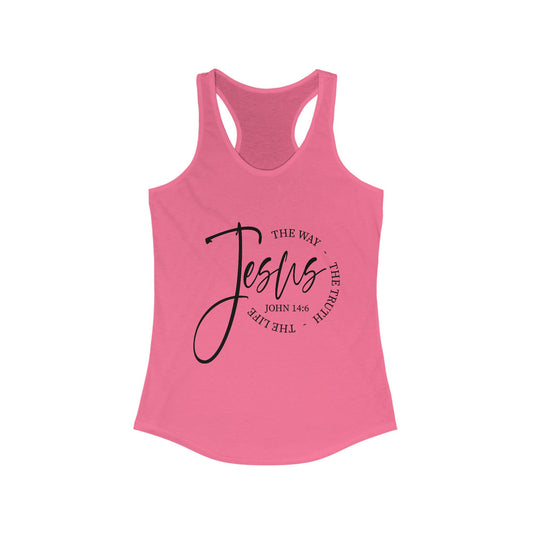 Inspirational Women's Racerback Tank - 'Jesus the Way, the Truth, and the Life'