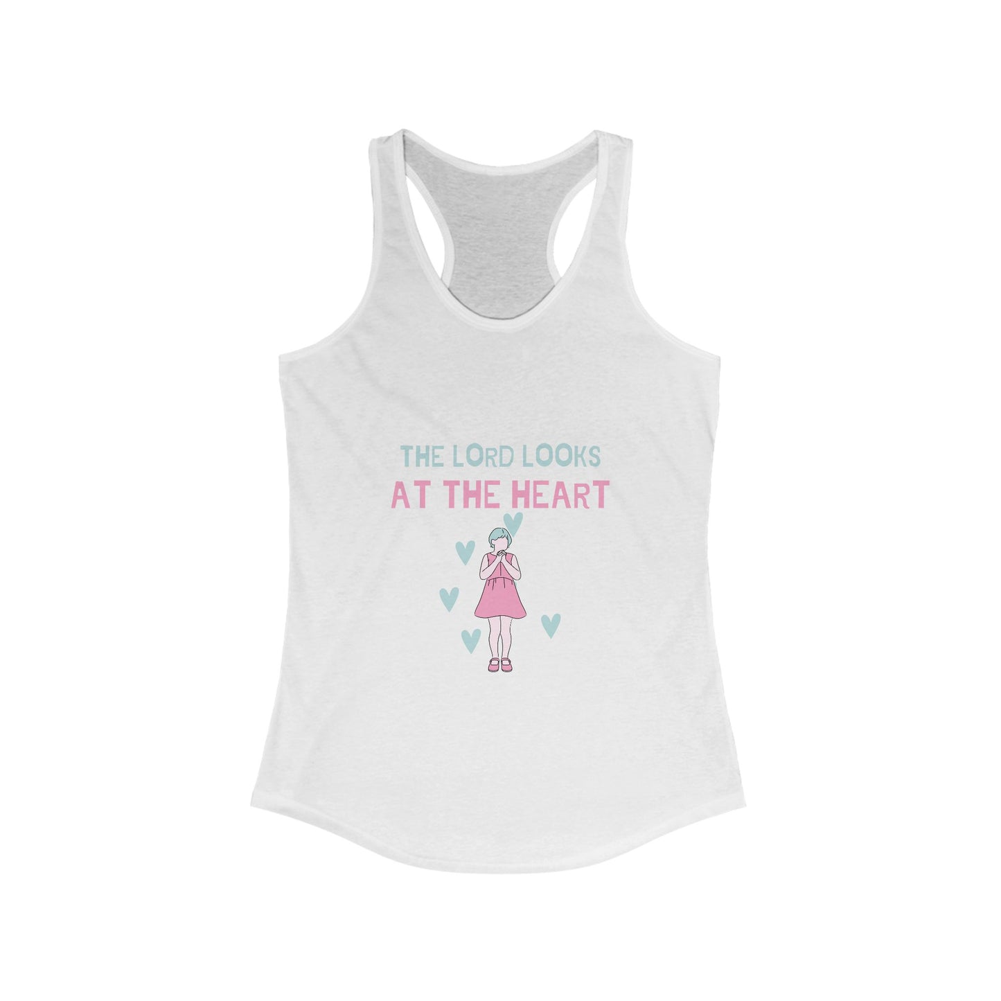 Inspirational Women's Racerback Tank - "The Lord Looks at the Heart"