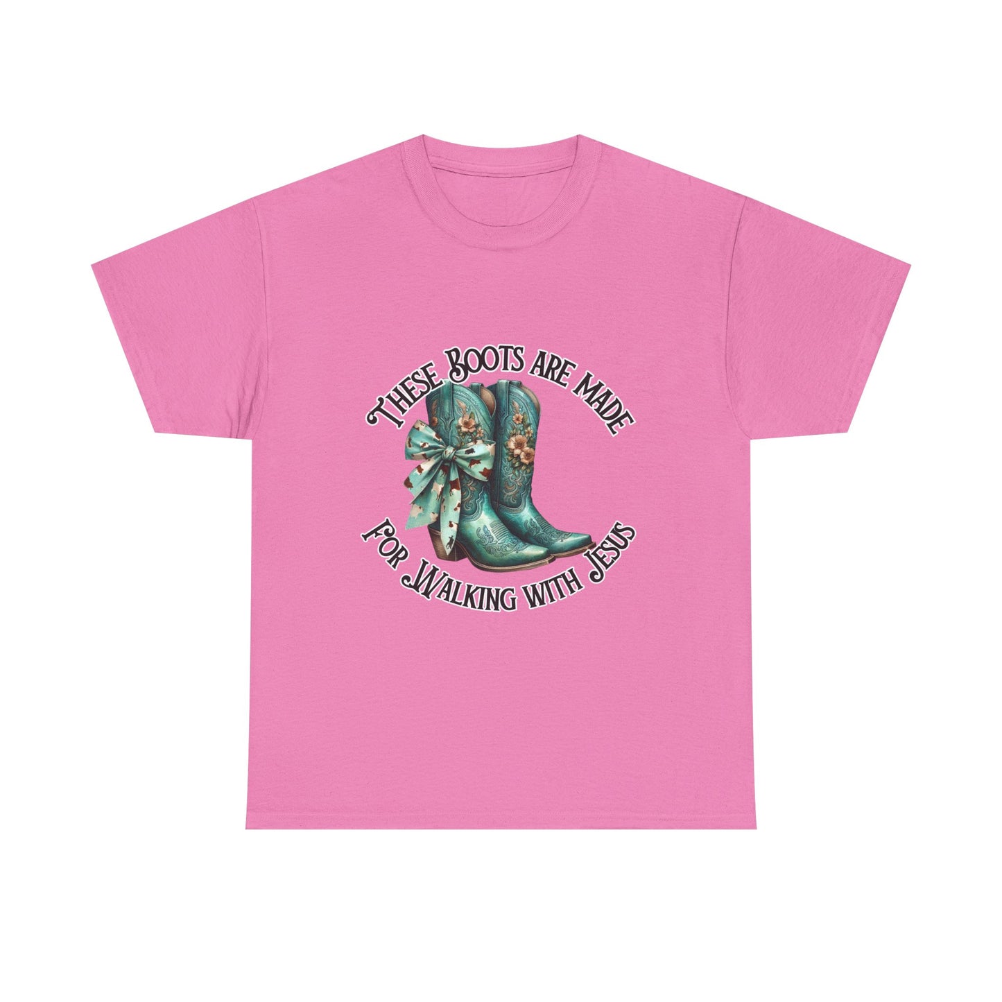 These Boots Are Made for Walking with Jesus - Faith-Inspired Women's Western T-Shirt