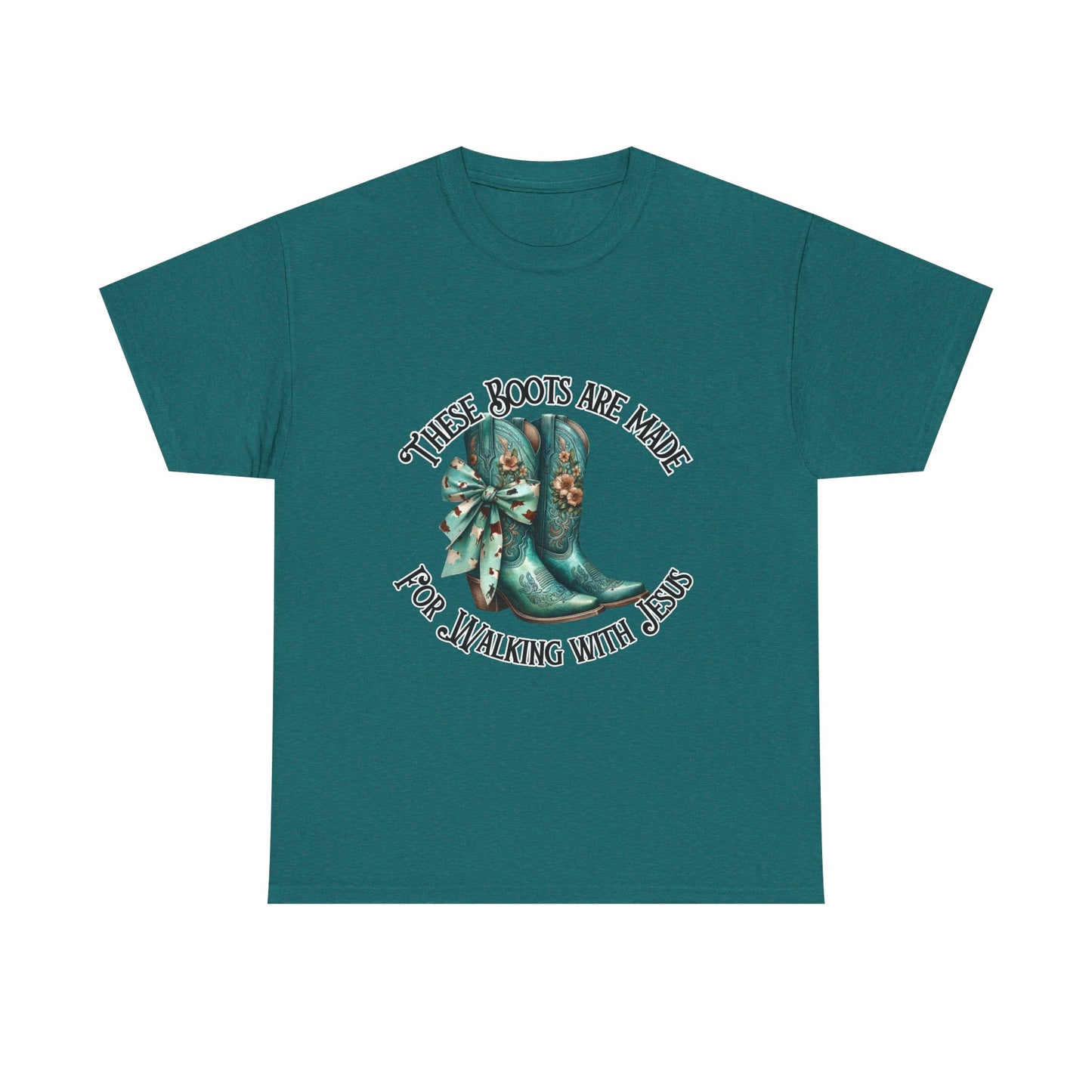 These Boots Are Made for Walking with Jesus - Faith-Inspired Women's Western T-Shirt