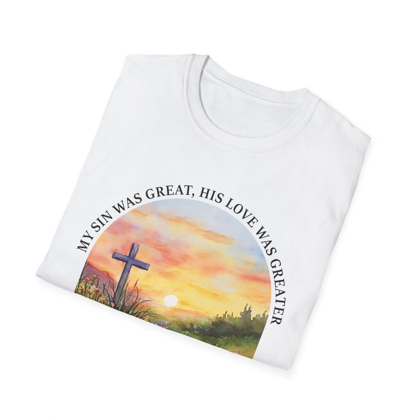 Inspirational Faith T-Shirt - John 3:16 Sunset Design
