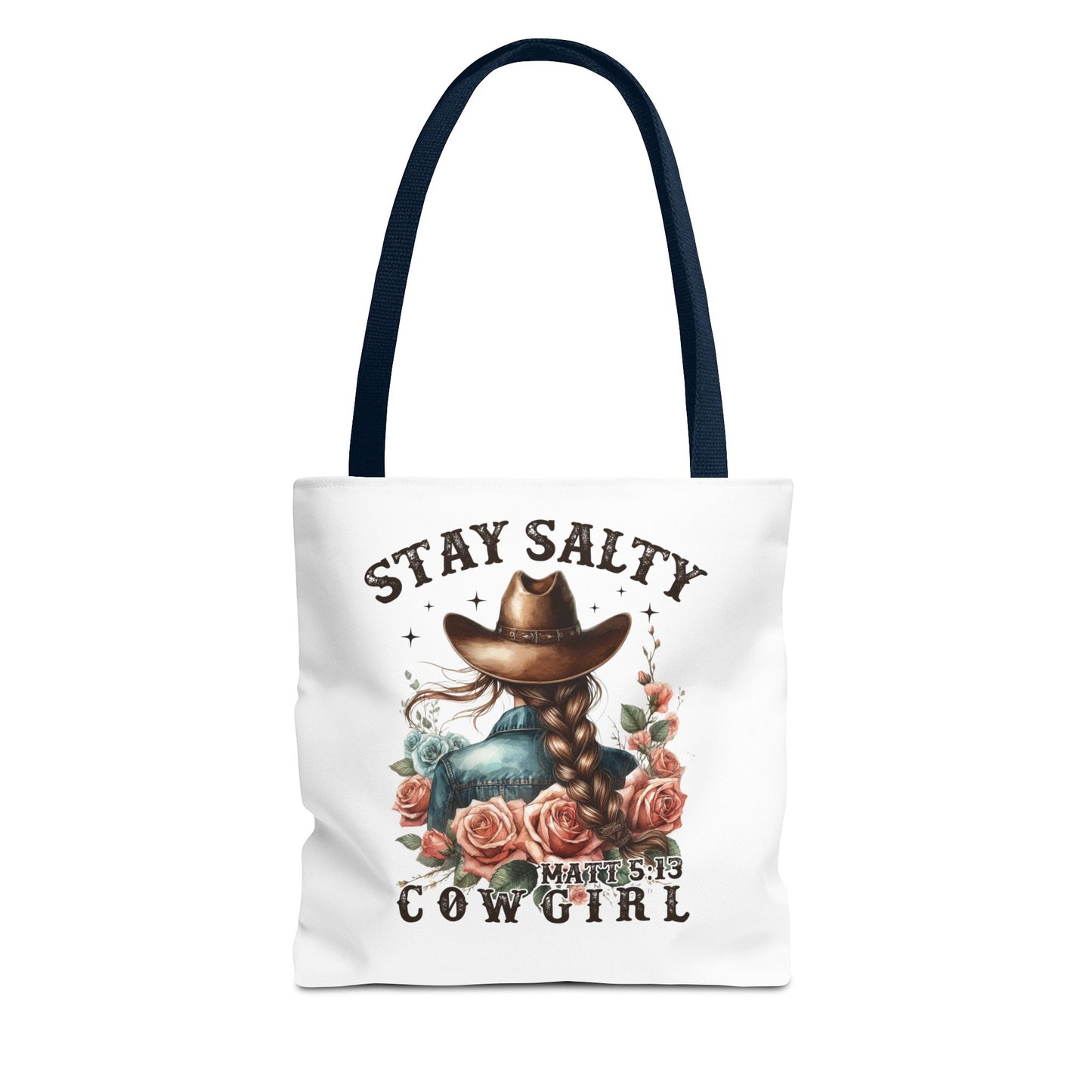 Stay Salty Cowgirl Tote Bag - Floral Western Style