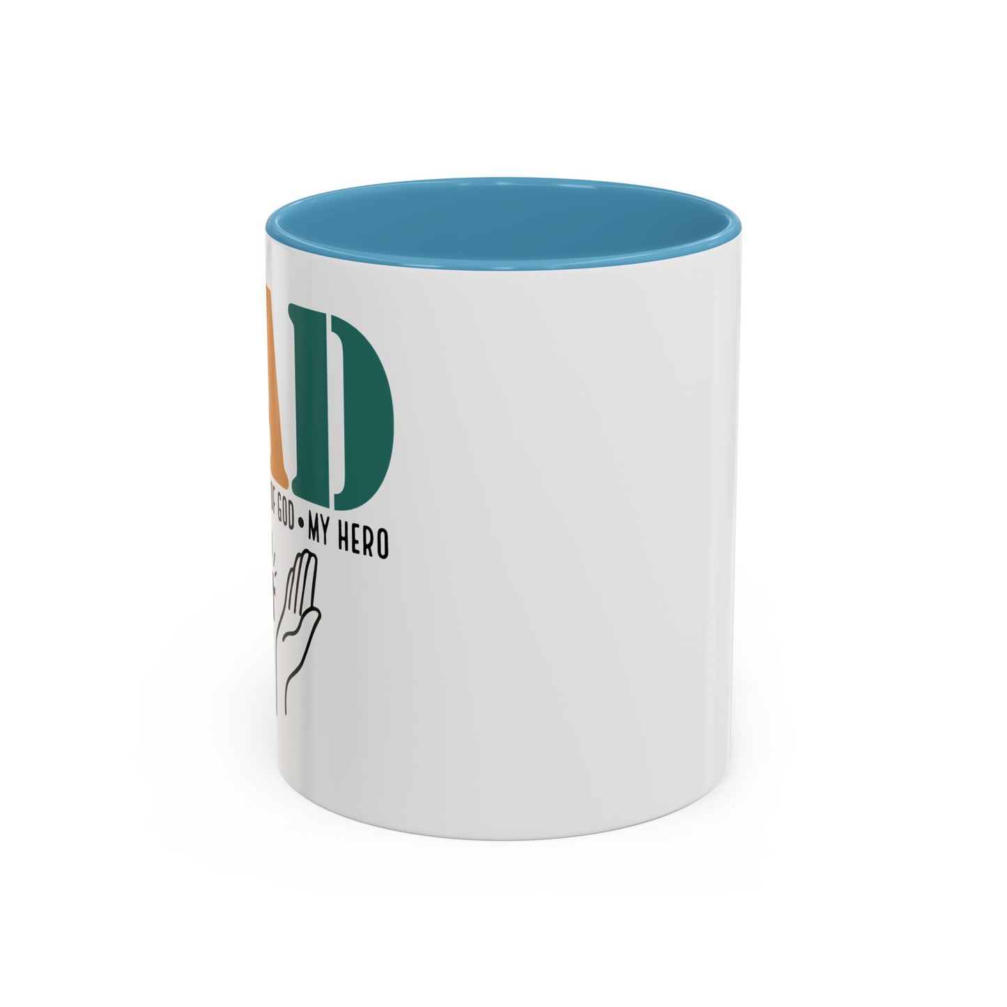 Dad Hero Accent Coffee Mug - Perfect Gift for Father's Day