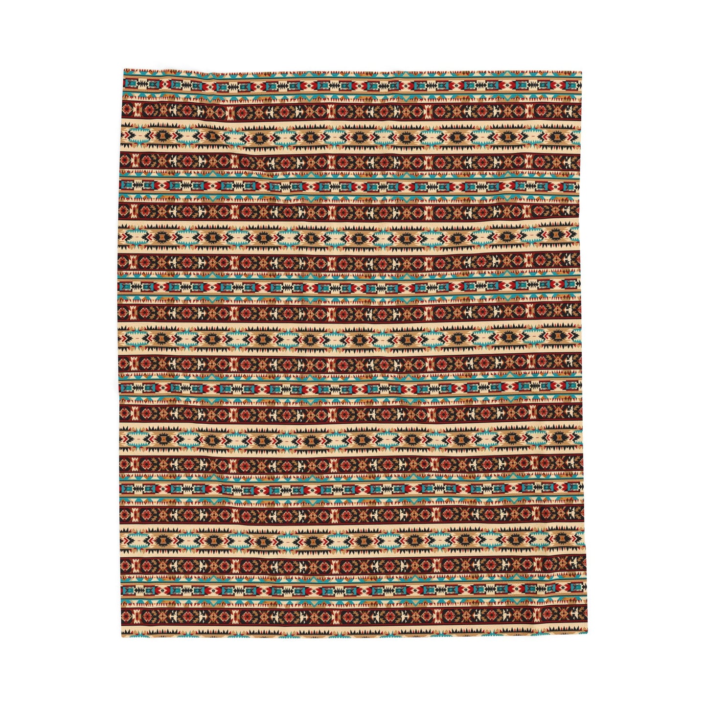Cozy Velveteen Plush Blanket with Tribal Pattern - Perfect for Home Decor and Gift Giving
